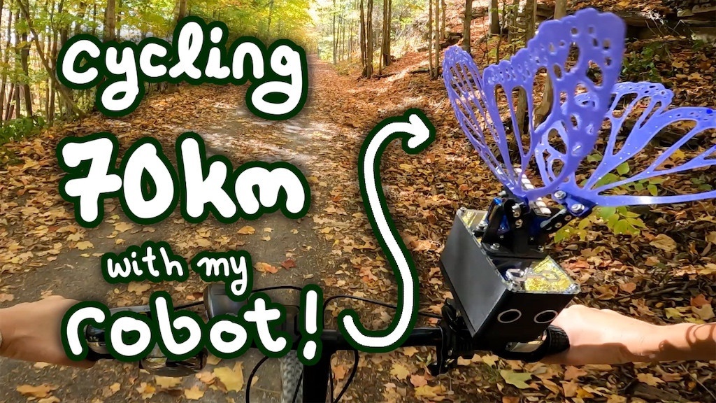 Handwritten video thumbnail with Robot Butterfly with purple wings