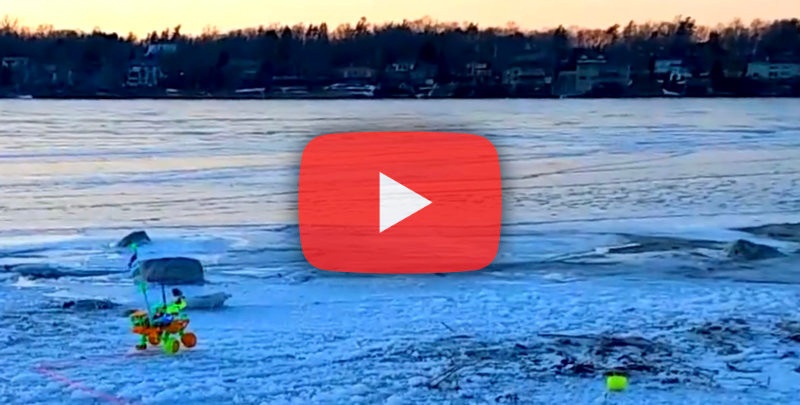 Bowie the robot navigating on frozen ice